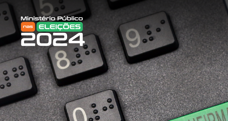 Fotografia de teclado de urna eletrônica